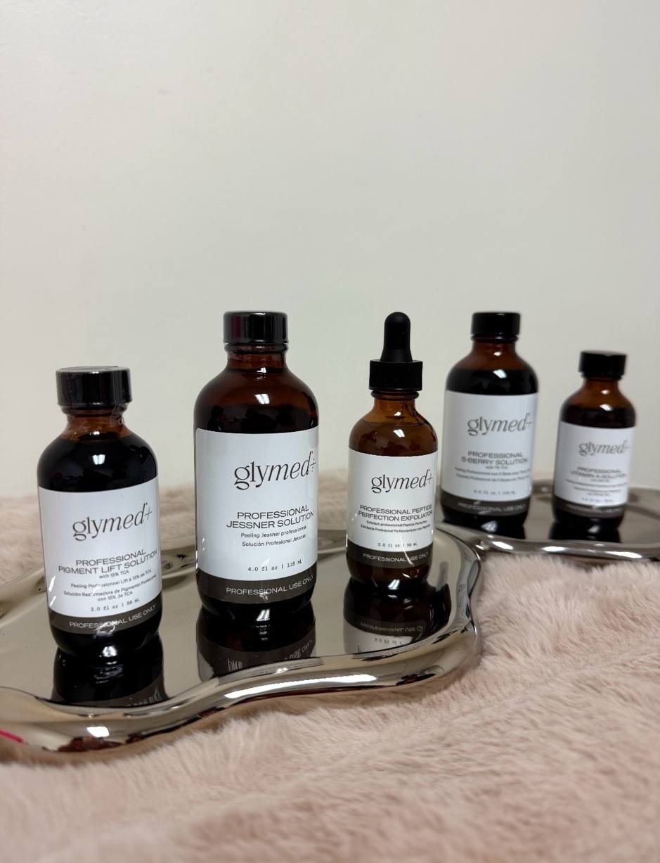 Professional GlyMed skincare products used at Full Circle Beauty San Diego